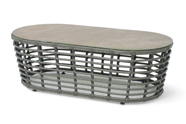 "Валенсия" журнальный столик из искусственного ротанга, цвет серый "Валенсия" журнальный столик из искусственного ротанга, цвет серый