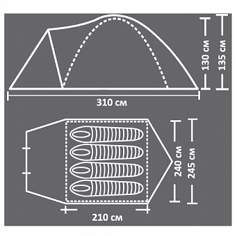 Палатка Campack Tent Mount Traveler 4 Палатка Campack Tent Mount Traveler 4