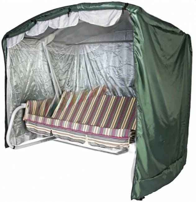 Чехол для садовых качелей Дефа Люси - 245х145х175, зеленый Чехол для садовых качелей Дефа Люси - 245х145х175, зеленый