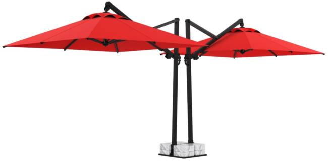 Зонт профессиональный двухкупольный 7.5х3 м Banana Plus Double 7500х3000 мм