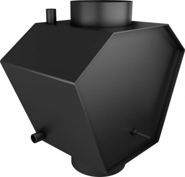 Теплообменник водный для дымохода с трубами, W-образный