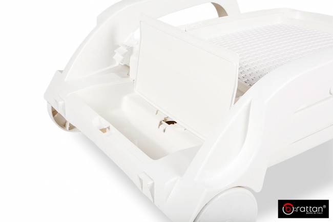 Шезлонг B:rattan MIAMI складной, белый (дисконт)