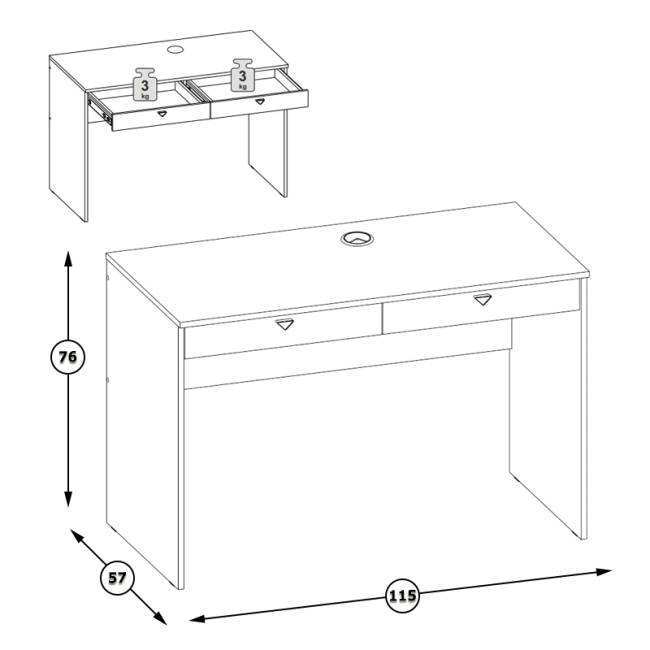 Двуспальная кровать на 1600 Муссон 11.41 с основанием и столиком с зеркалом цвет белый/дуб эндгрейн элегантный