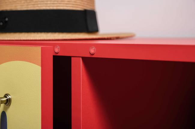 Два комода-тумбы Кармин цвет красный/белый Два комода-тумбы Кармин цвет красный/белый