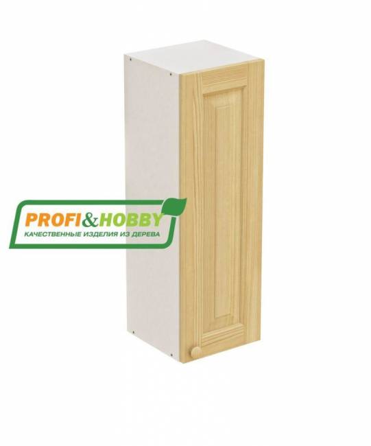Шкаф навесной 300х340х960 + фасад сосна бесцветный лак
