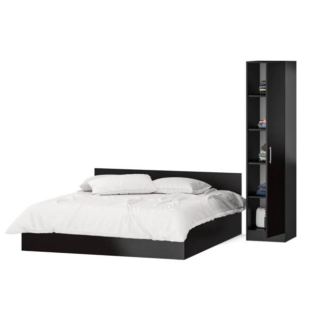 Кровать двуспальная 1800 с пеналом Стандарт цвет венге Кровать двуспальная 1800 с пеналом Стандарт цвет венге