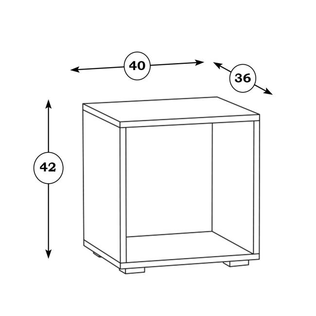 Тумба Альба цвет дуб крафт золотой/белый премиум