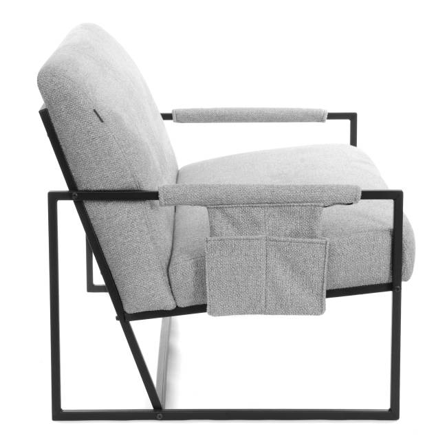 Диван Charli LUX/Чарли Люкс велюр/букле, VT shape silver VT shape silver велюр/букле